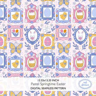Pastel Springtime Easter Seamless File